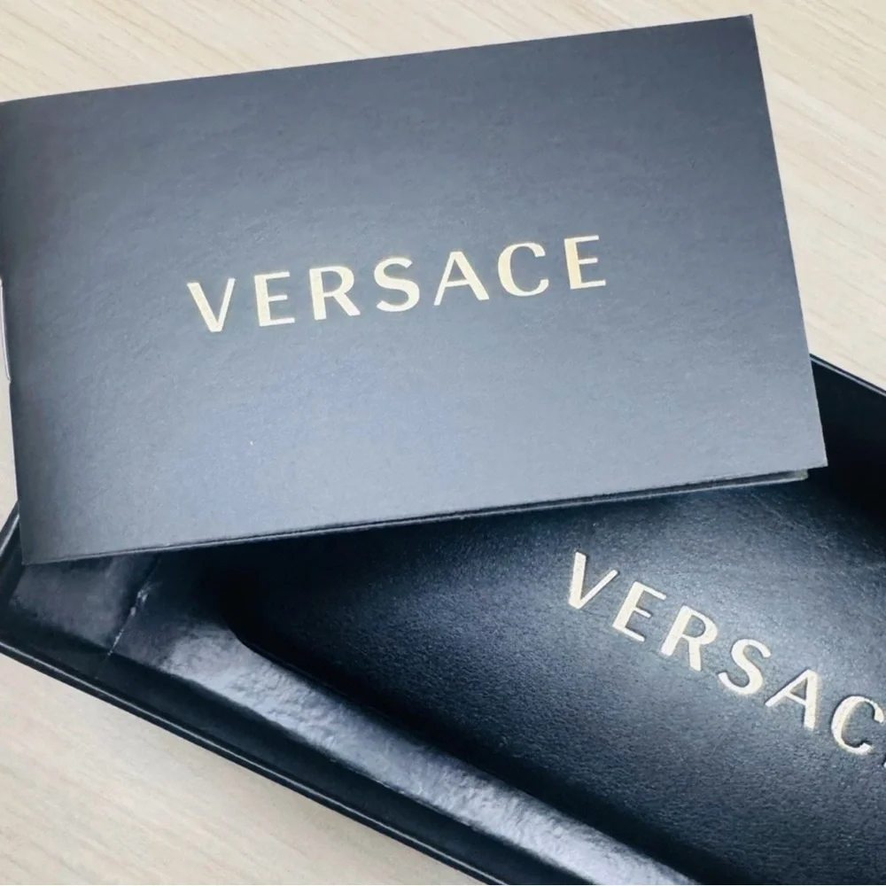 Versace Gold Medusa Head Butterfly Sunglasses, Plum Lens, 56/18/140 - Picture 15 of 16